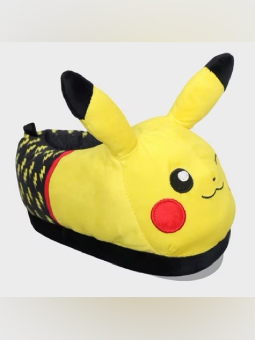 Pokemon Pikachu yellow 3D plush slippers kids size 9/10